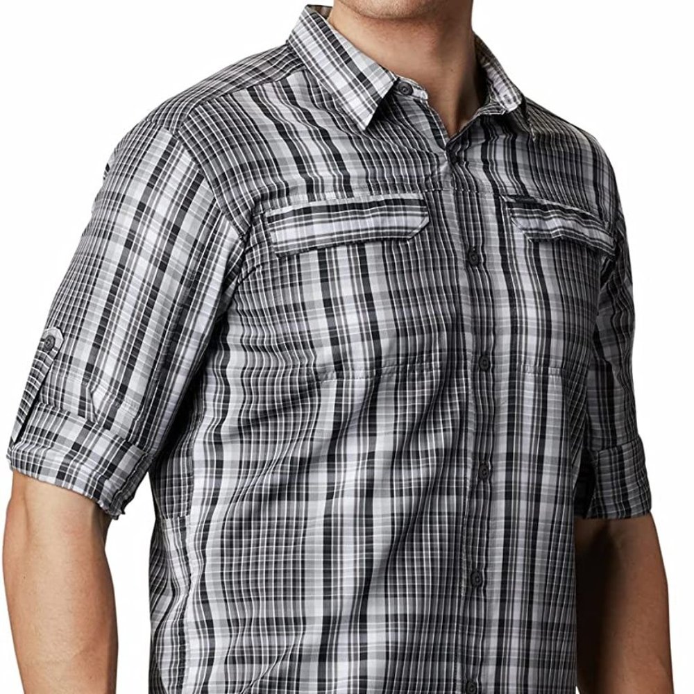 🆕Columbia Men's Silver Ridge 2.0 Plaid L/S, City Grey Multi Plaid, Brand NEW...
